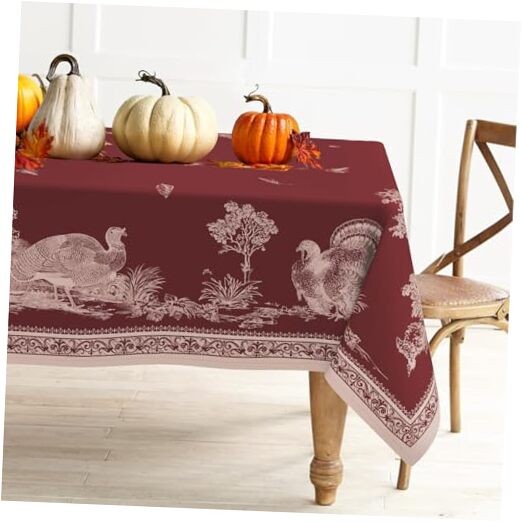 Oval Thanksgiving Tablecloth Fall Tablecloth Leaves Autumn Tablecloths