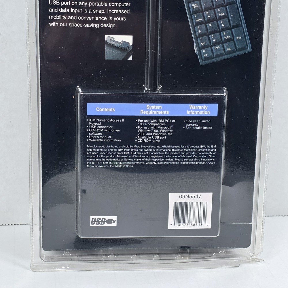 Micro Innovations 09N5547 Numeric Access II Keypad (USB) by IBM