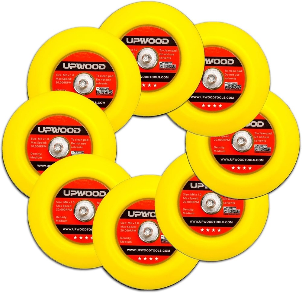 8pc 3" Sanding Backing Pad M6 Thread Hook & Loop for Mini Air Sander Polisher