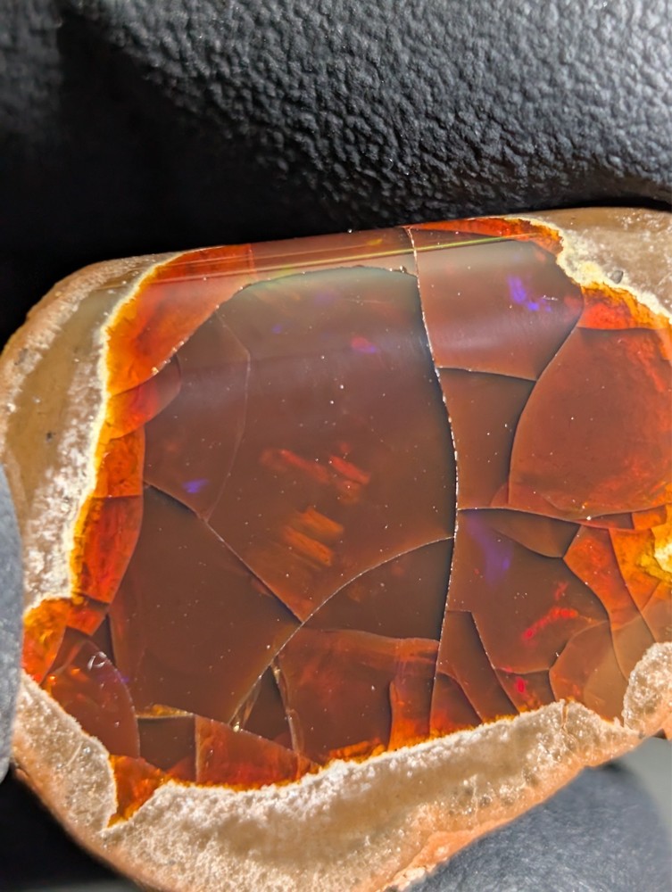 42.5ct Broad & Rolling Flash Ethiopian Shewa Chocolate Opal Specimen