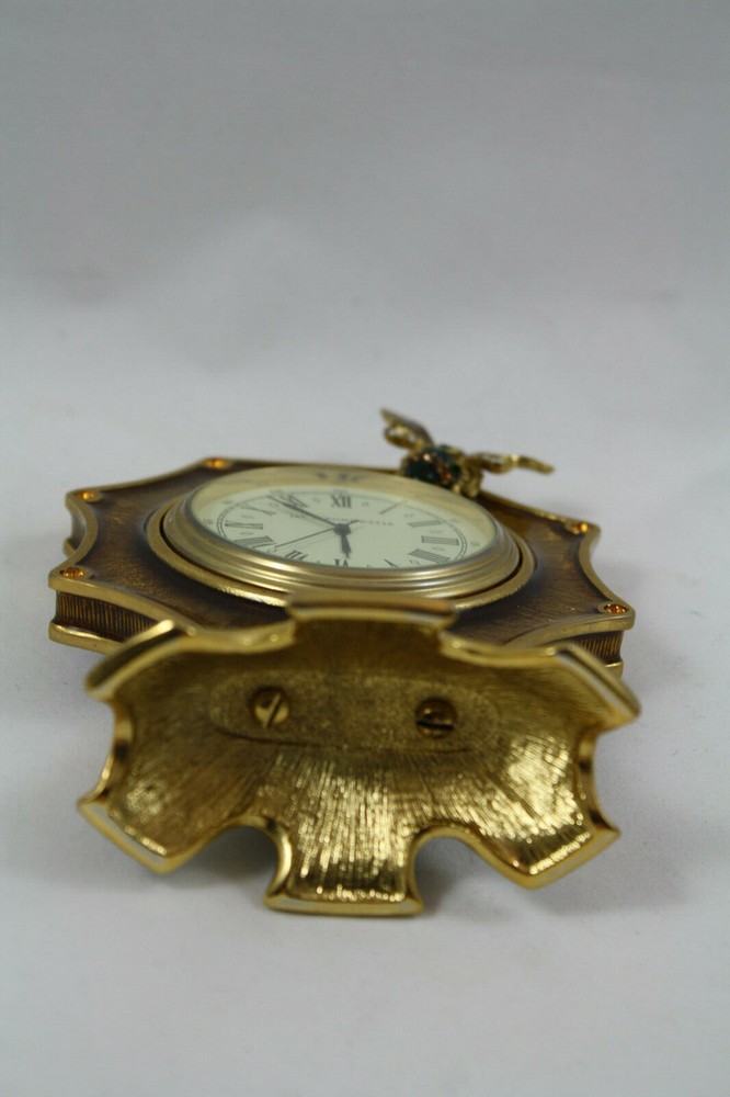 Jay Strongwater Dumont Bee Octagonal Enamel Clock
