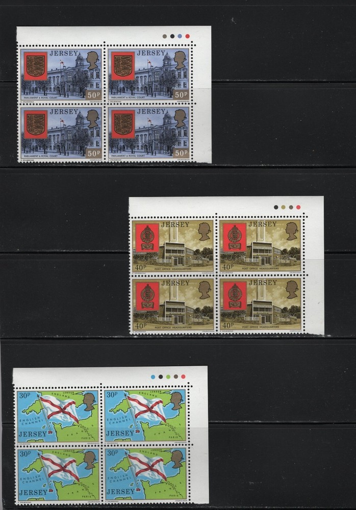 Jersey-  lot  495.   Mint,  NH.  Blocks