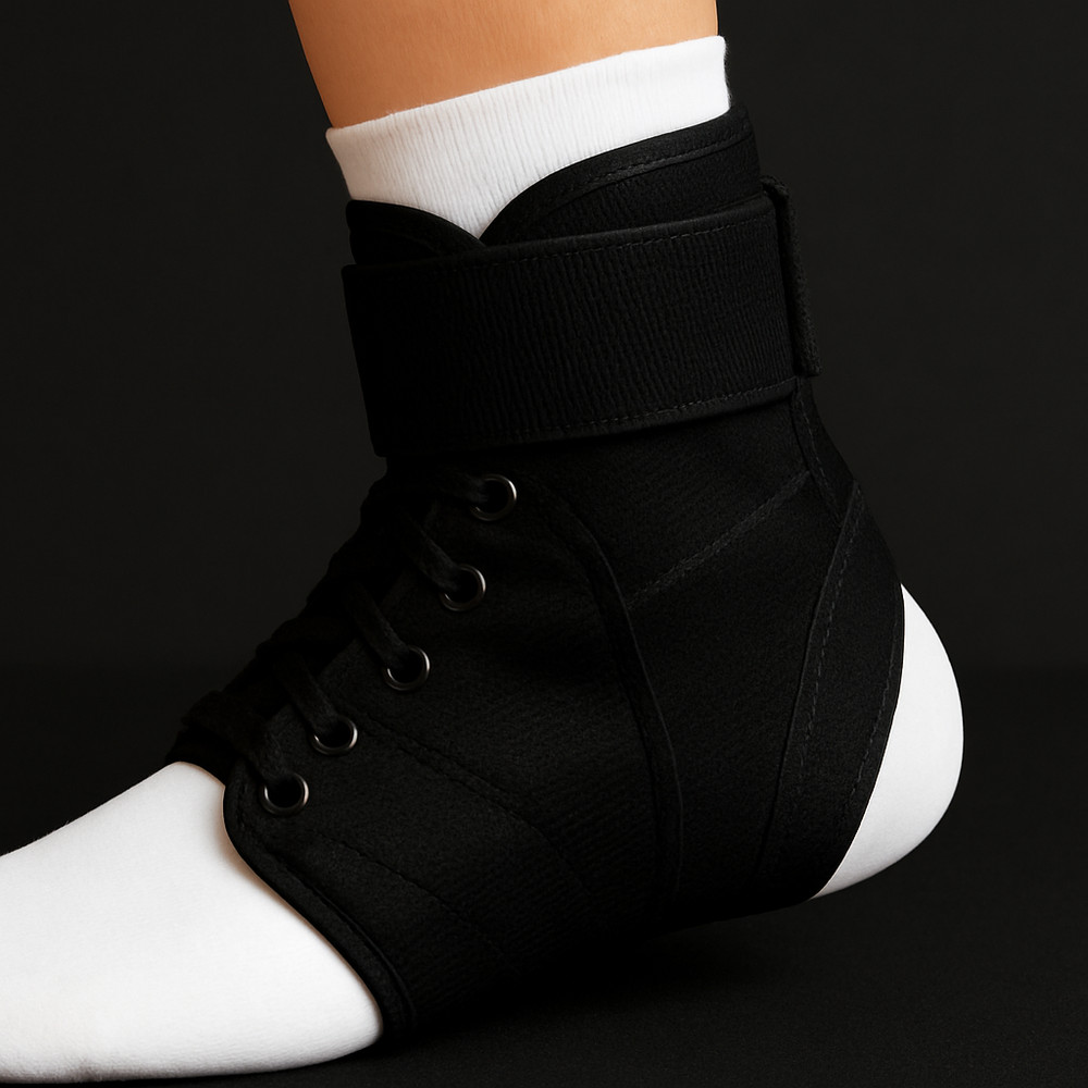 Ankle Stabilizer Brace Support, Large Size, Black