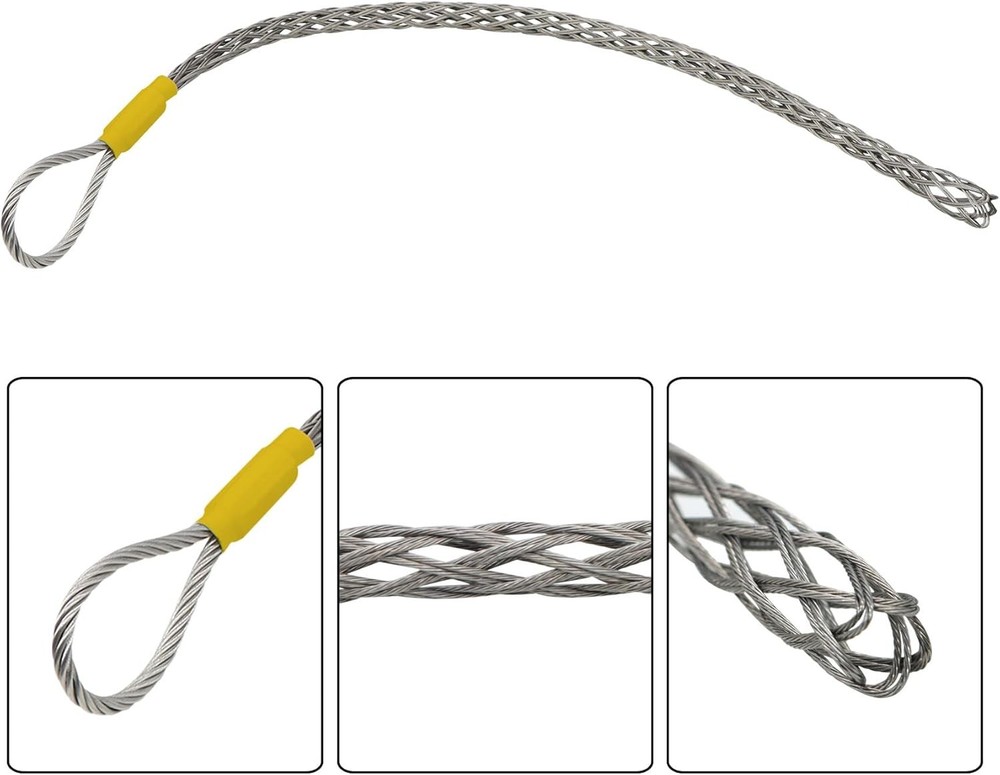 1 Pack Cable Pulling Grip, Electrical Wire Puller Sock, Stainless Steel Mesh Sle