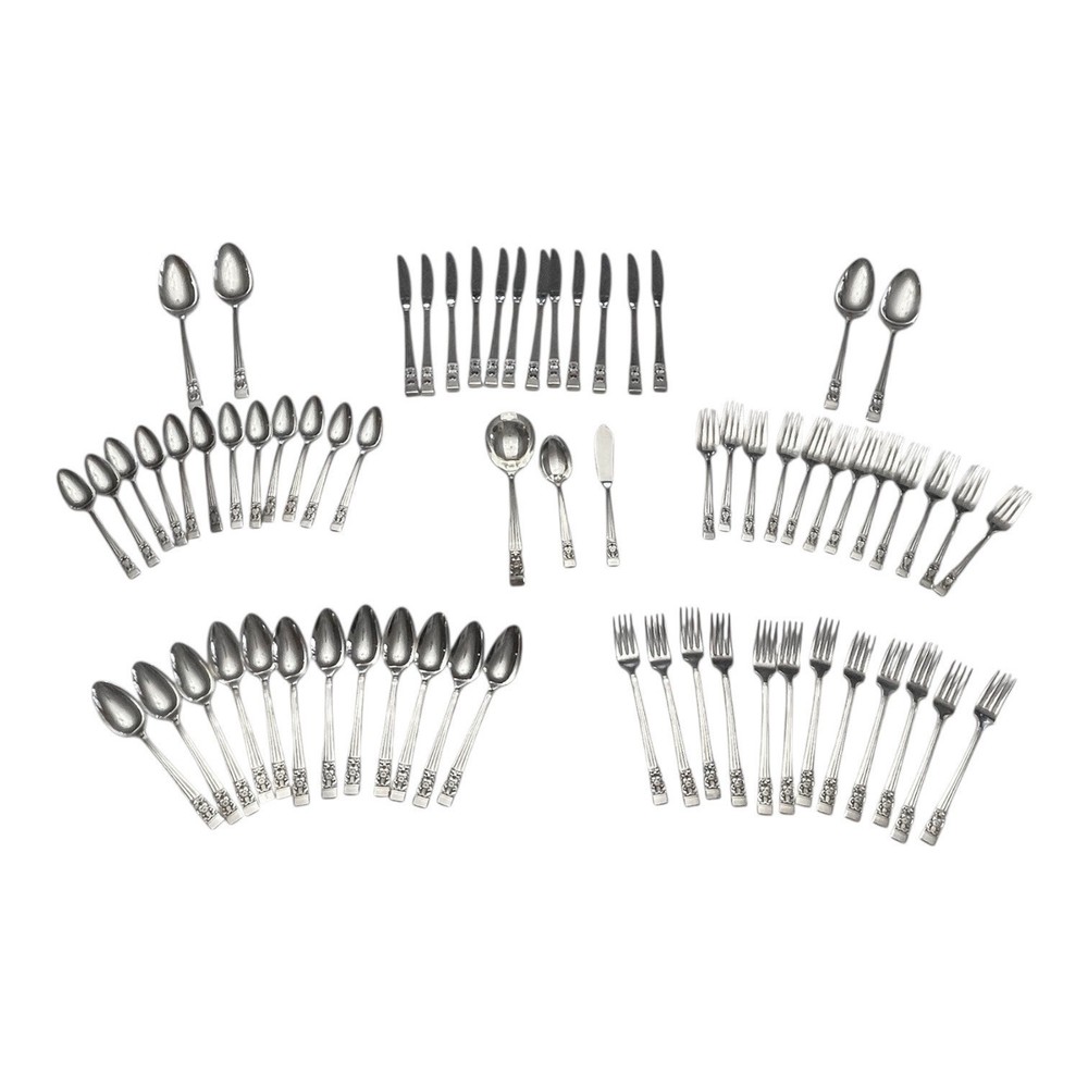 Vintage COMMUNITY SILVER-PLATED Flatware Set For 12 - 67 Pieces Total