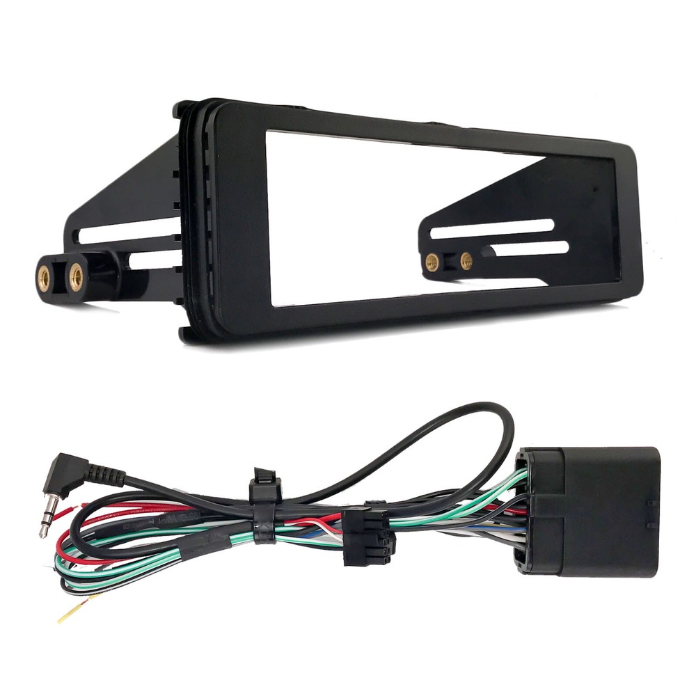 JVC Single DIN Marine Bluetooth Receiver, Install Kit, Cover, Handlebar Controls