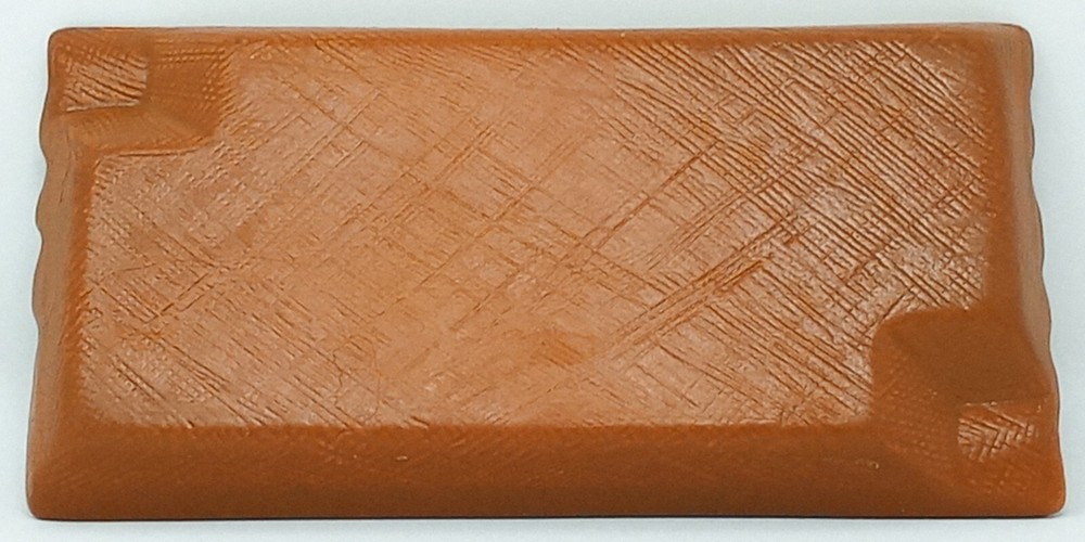 Oklahoma Ceramic Ashtray faux woodgrain pattern 6.25" x 3.25" rectangular 1" t
