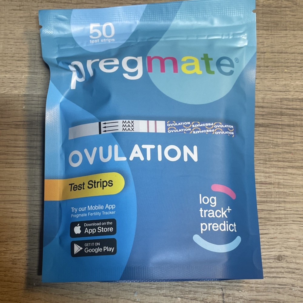 Pregmate Ovulation Test Strips 50 Pack Blue Urine Sample Includes Test Strips