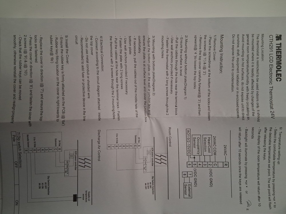 Thermolec LCD Thermostat CTH-291