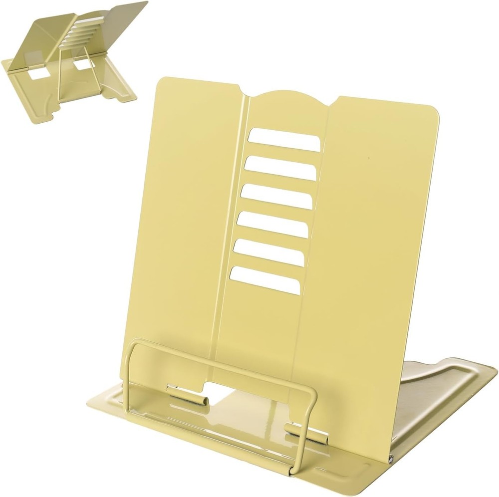 Adjustable Metal Book Stand W/ Holder Sturdy & Versatile for Reading New