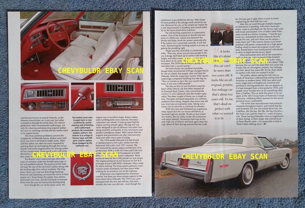 1971 Cadillac Eldorado History Info Article "Personal Luxury"
