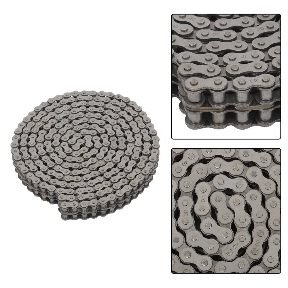 10 Feet #40-2 Double Strand Roller Chain Includes 2 Master Links
