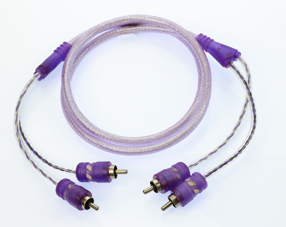 VOODOO 6.4 ft 2 Meter RCA INTERCONNECT cable PURPLE