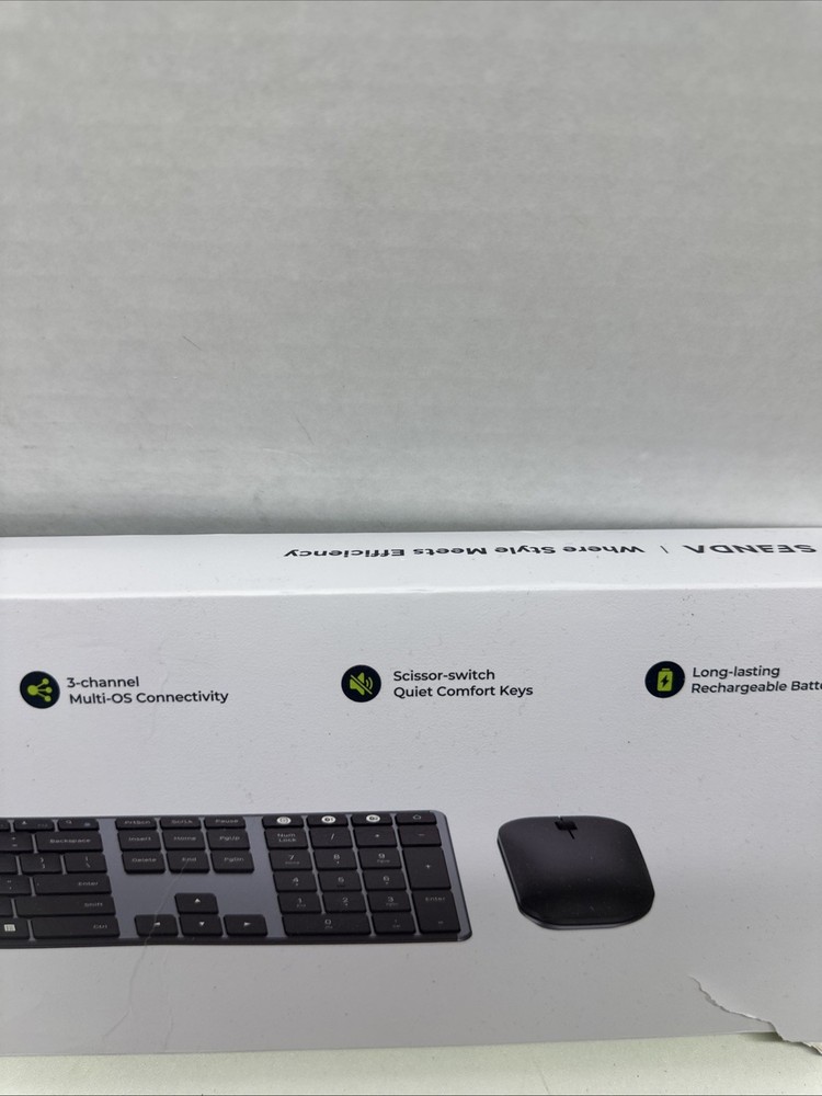 Plug & Play Compact Rechargeable Wireless Bluetooth & 2.4Ghz Full Size Keyboard