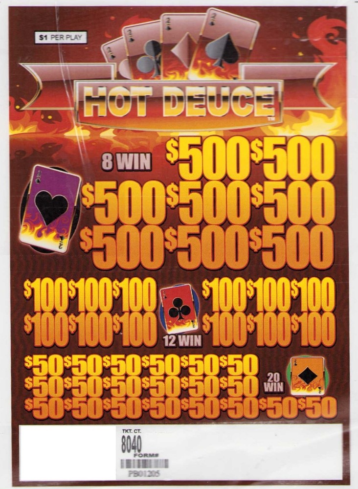 Pull Tab Tickets - Jar - Game - Hot Deuce - 8,040 ct