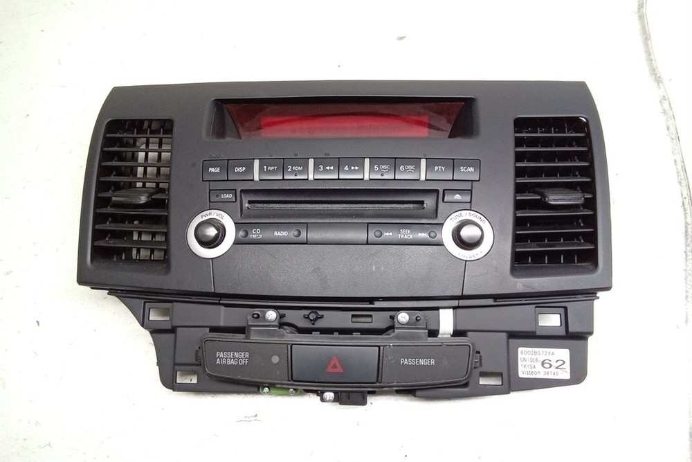 12 2012 Mitsubishi Lancer Radio Control Panel OEM