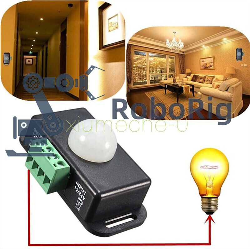 Automatic DC 12V-24V 8A Infrared PIR Motion Sensor Switch For LED light Stylish