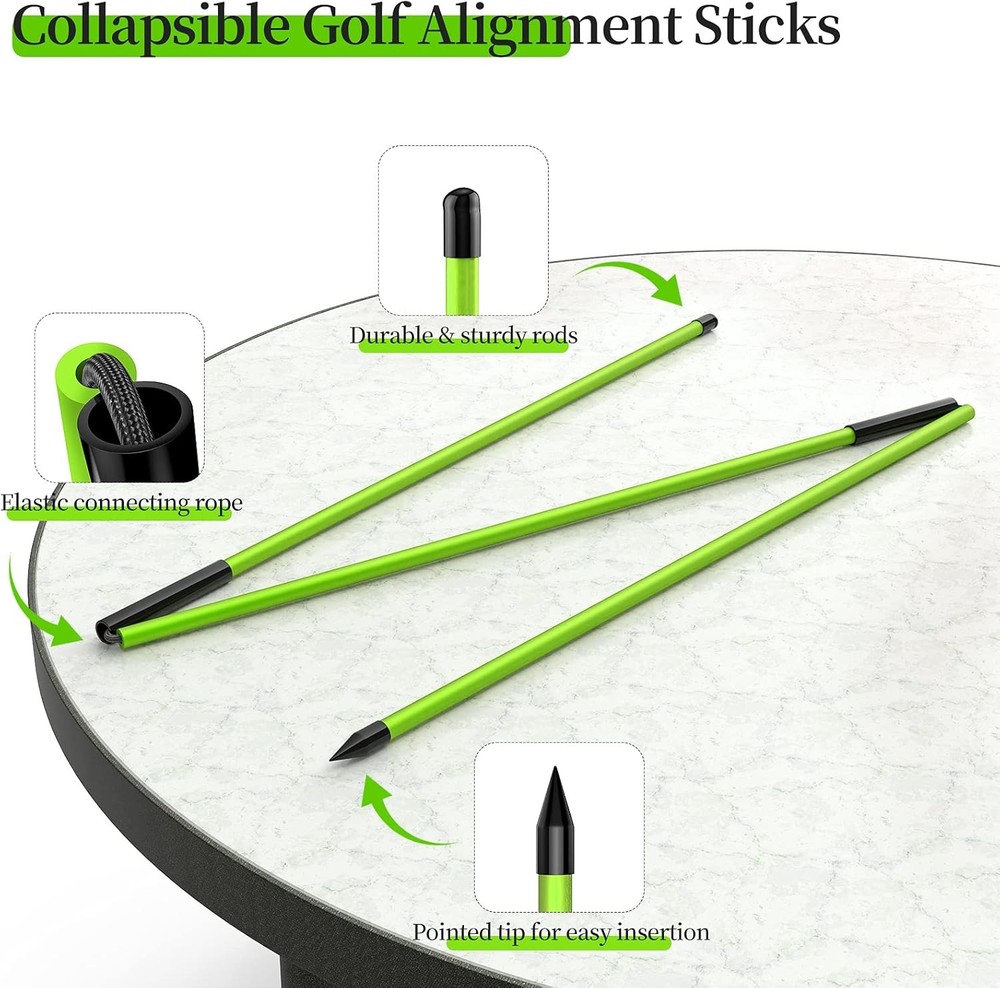 Golf Alignment Sticks Training Rods 48in Practice Aid