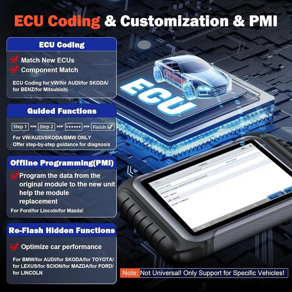 XTOOL IP819TP Auto Diagnostic Bi-Directional Tool Key Programmer + TPMS Services