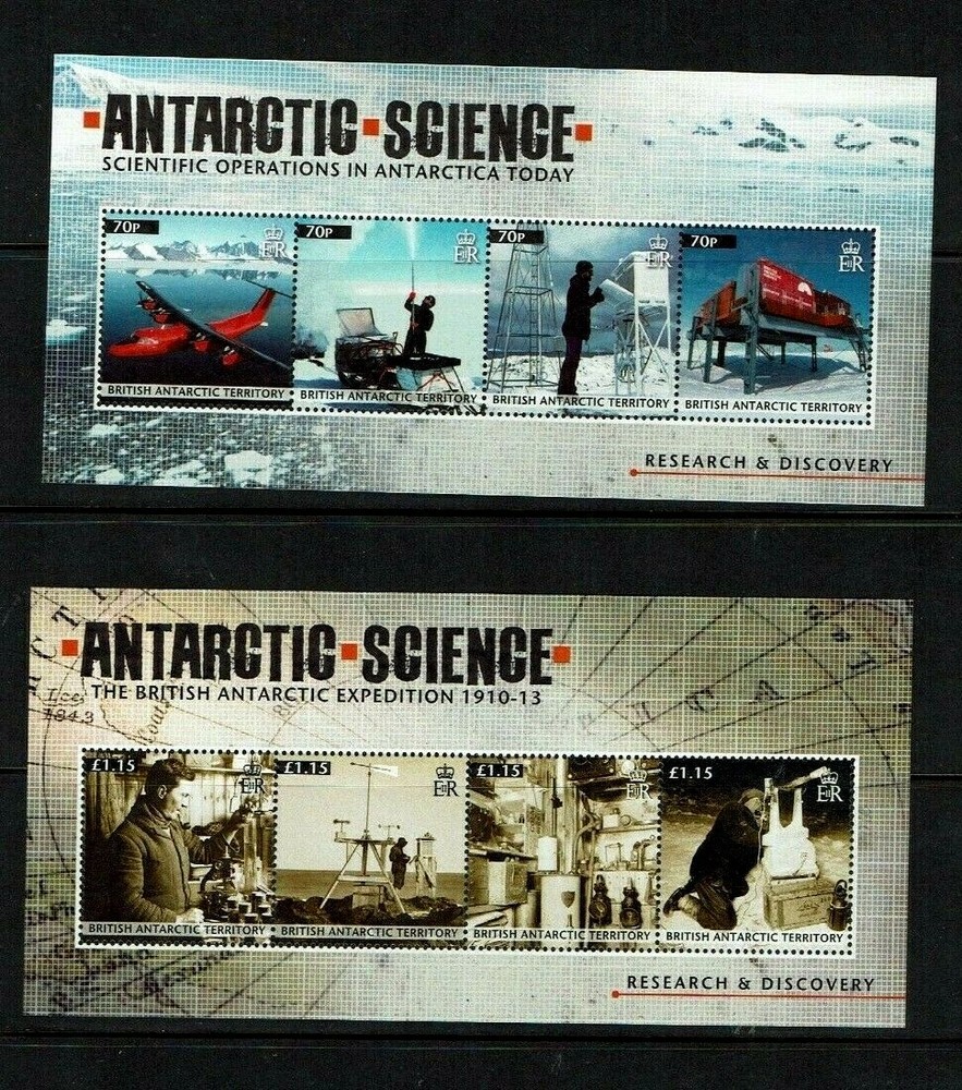 British Antarctic Territory: 2011, Antarctic Science, 3 M/sheets, MNH