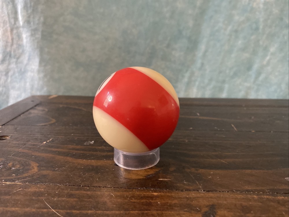 Vintage Replacement Pool Ball Billiards #11 Red Stripe - 2 1/4"