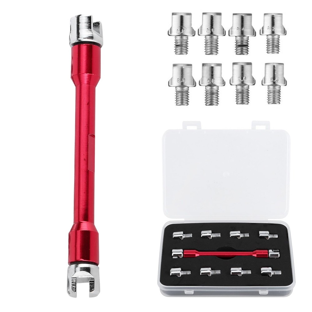 Motorcycle Spoke Wrench Torque Spanner Set Universal 10 Size Interchangeable