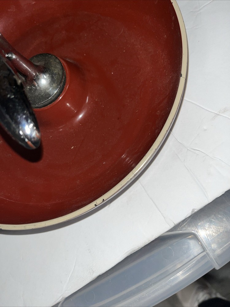 MCM SS Lacquer Ware Nutcracker Dish Bowl Red Vintage Japan