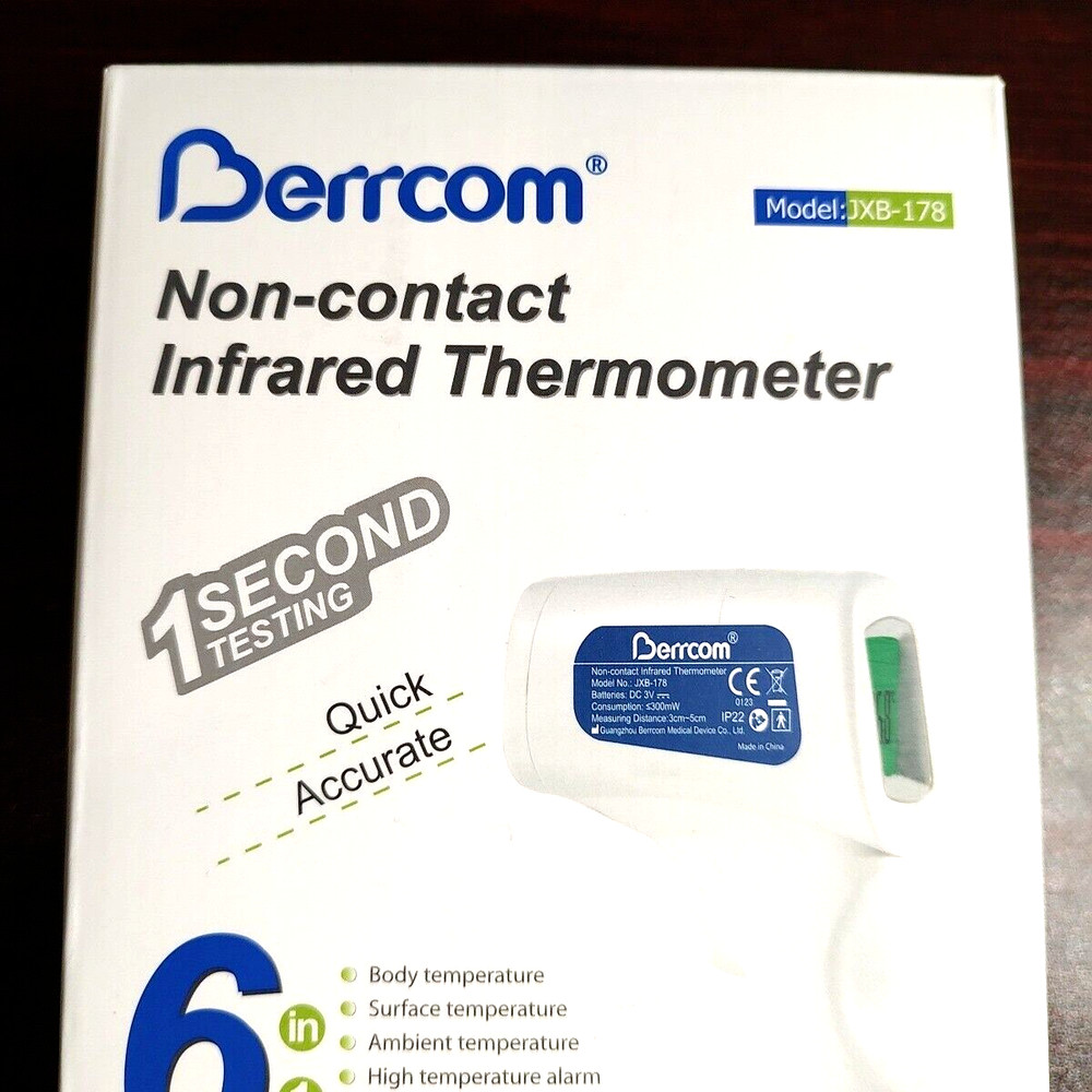 Berrcom Infrared Forehead Thermometer JXB 178 NonContact 1 Second Testing