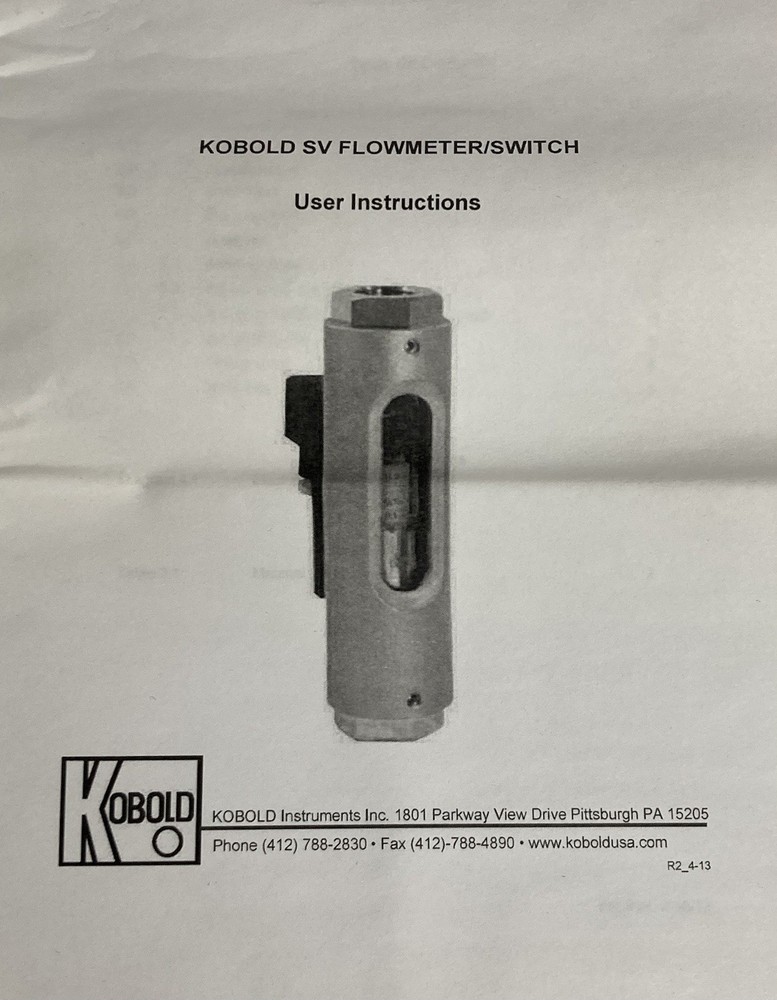 Kobold SV-6110B Flowmeter Switch