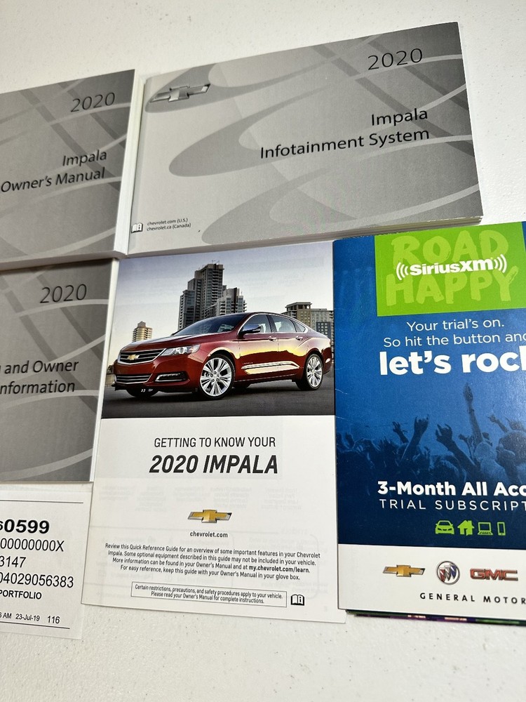 2020 Chevrolet Impala Owner's Manual Set