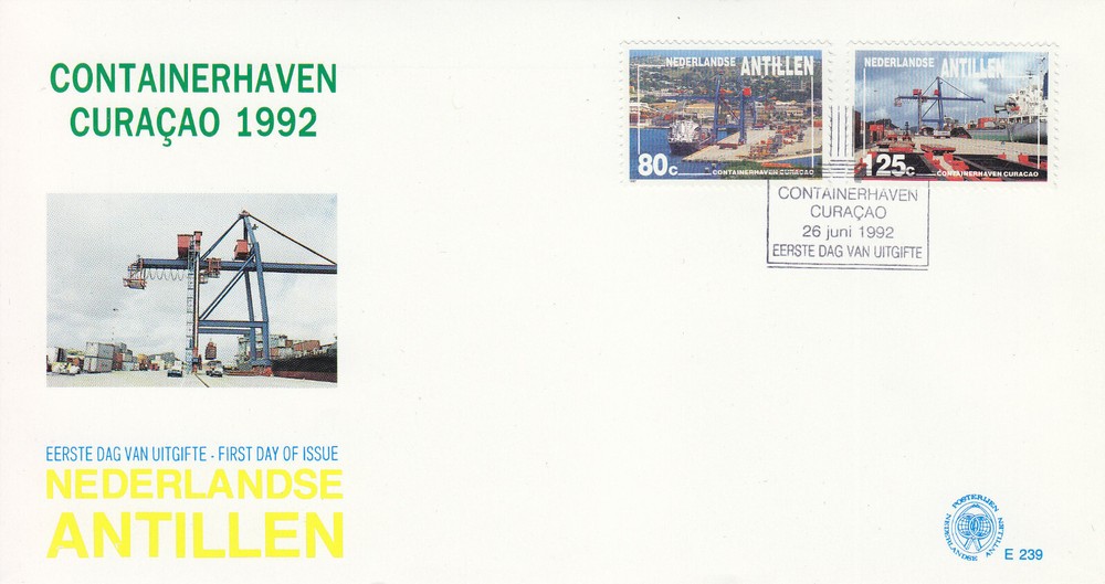 Netherlands - Dutch Antilles FDC Issue 1992 (239) Ship - Harbor
