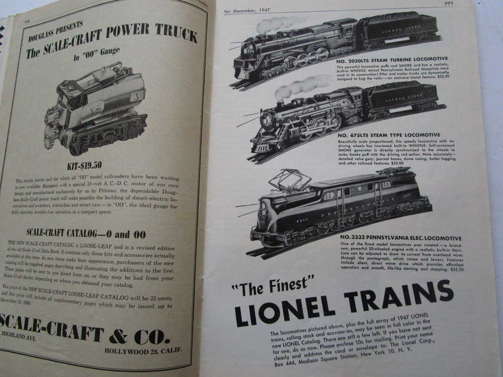 Model Railroader December 1947 Locos Benchwork Interurbans Nice! L@@K