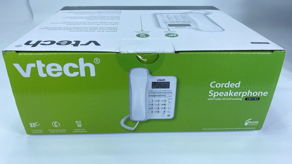 VTech CD1153 Corded Speakerphone With Caller ID White