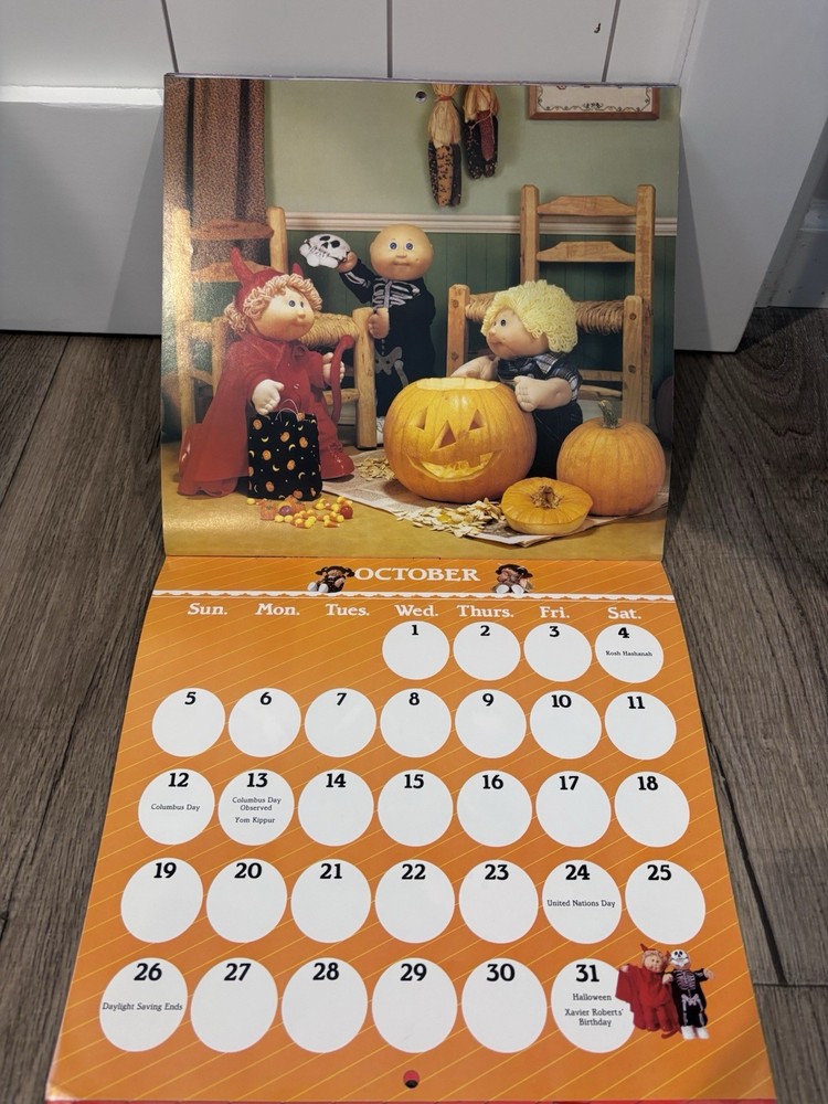 1986 cabbage patch kids calendar