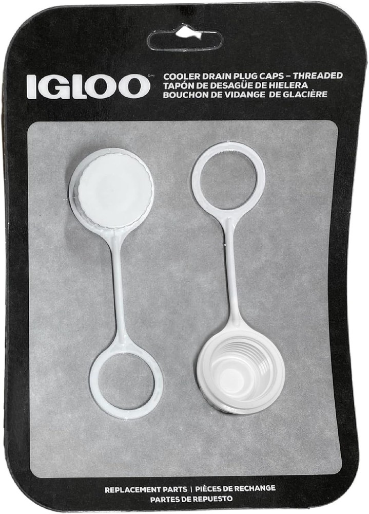 Igloo Cooler Threaded Drain Plug Caps with Plastic Tether 20049
