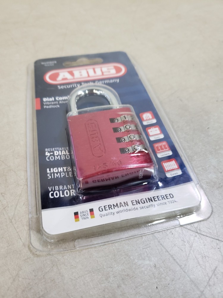Abus 145/40 Red Combination Padlock, Side, Red