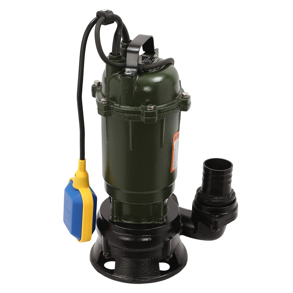 110V Sewage Pump, 0.5HP Sump Ejector Pump, Effluent Pump W/ 3m/10ft Power Cable