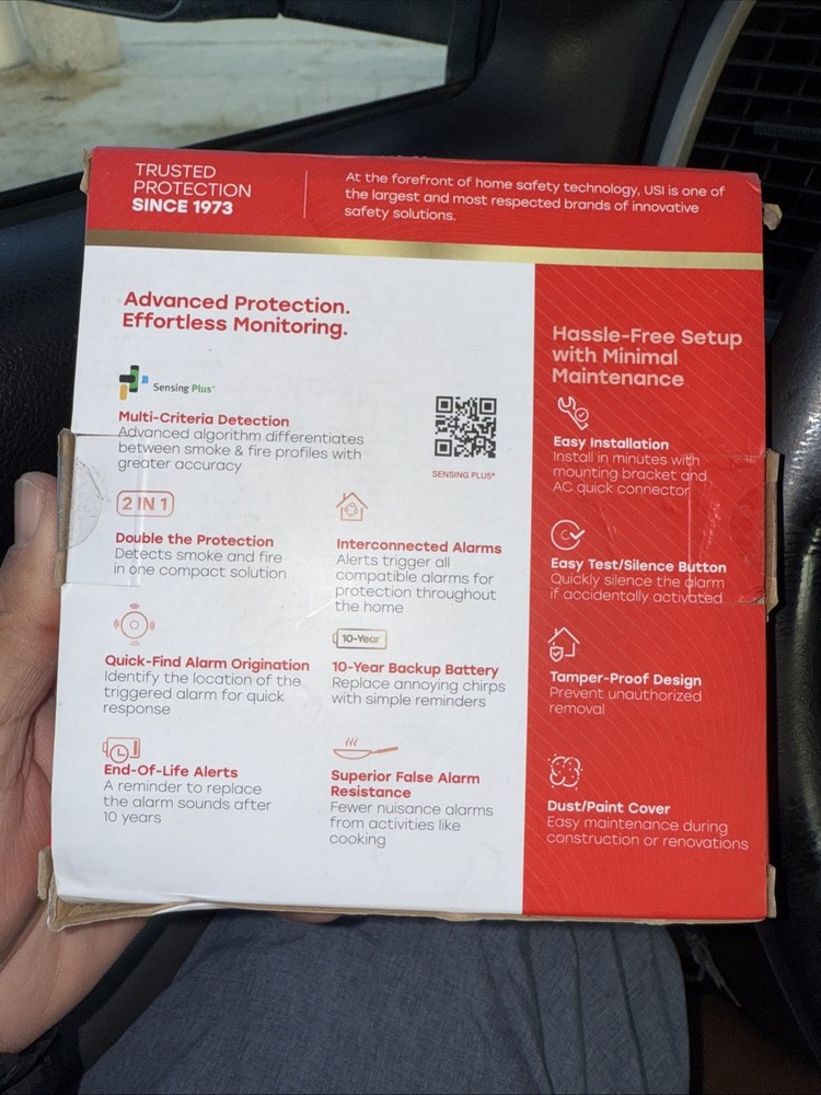 Universal Security Instruments Combination Alarm Smoke & Fire