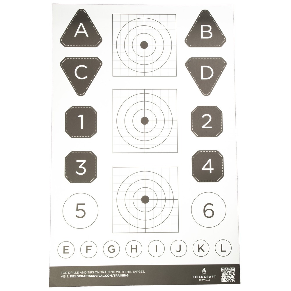 Action Target Fieldcraft Survival Double Sided Training Target, Multi Color, 23
