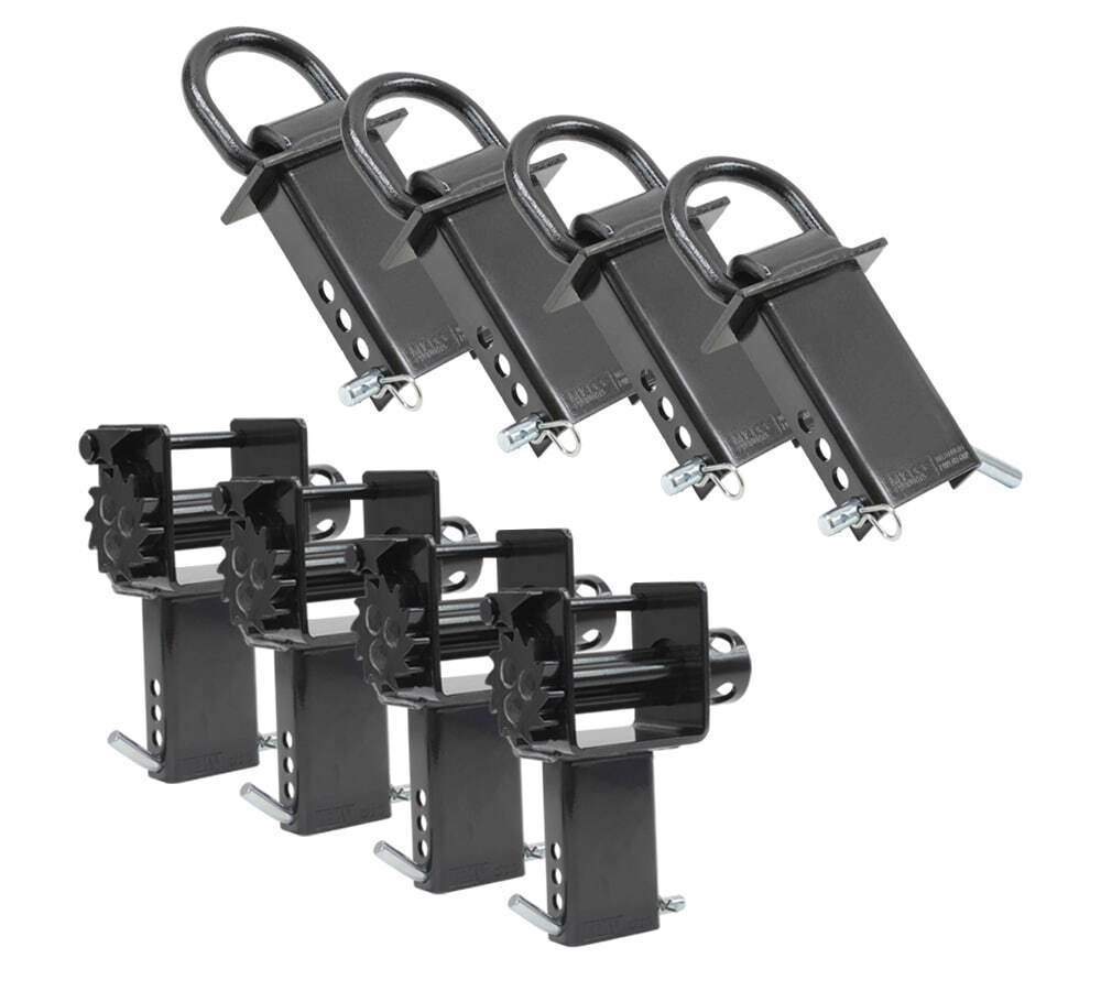 (4 Pack) Trailer Stake Pocket D-Ring Flatbed With Winch Flatbed