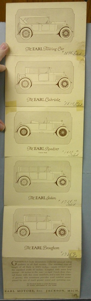 1922 Earl Sales Folder