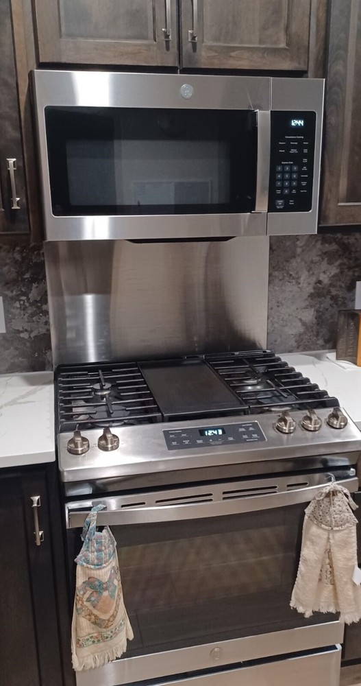 Kitchen Backsplash Stainless Steel Stove Back Wall Protector Panel Guard Board