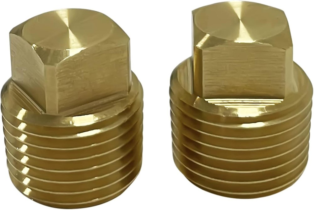 Solid Brass Boat Drain Plugs 1/2" NPT Marine Hull Through-Hull Plugs 10 Pack