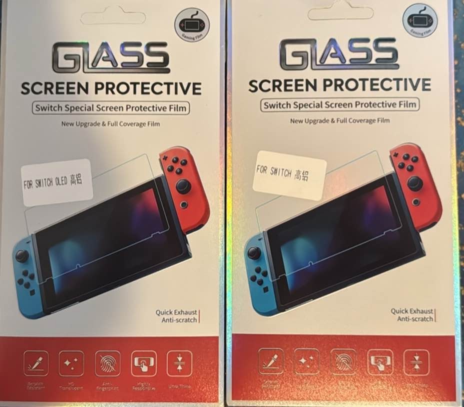 Pack of 2 Tempered Glass Screen Protector for Nintendo Switch