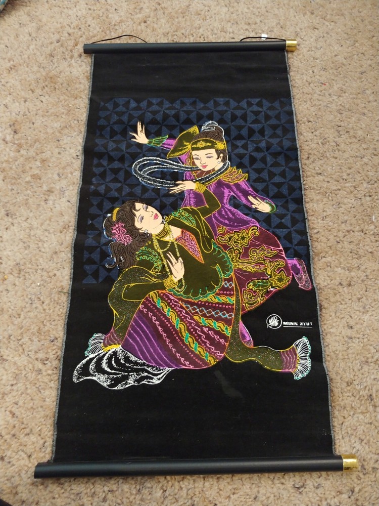Hand Woven And Handmade Burmese Art Scroll