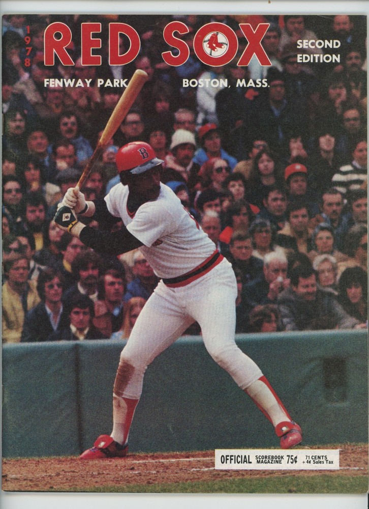 Boston Red Sox Indians 1978 Program