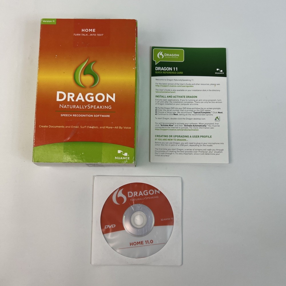Dragon NaturallySpeaking DVD Version 11 Speech Recognition DISC Only Replacement
