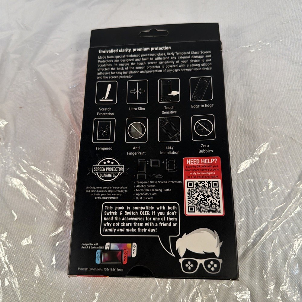 Orzly Geek Pack Switch/Switch Oled Screen Protectors