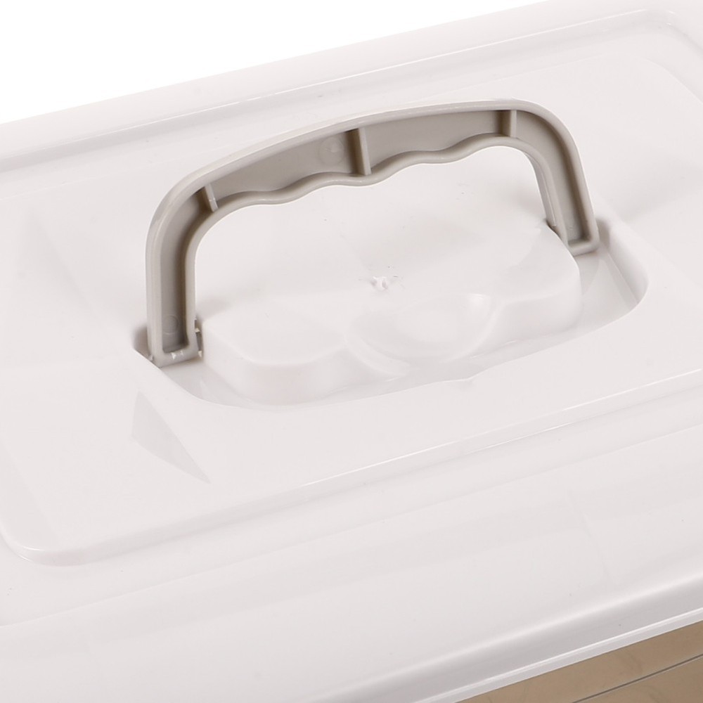 Storage Containers with Lids Handle Compartment Box Small Trunk Organizer