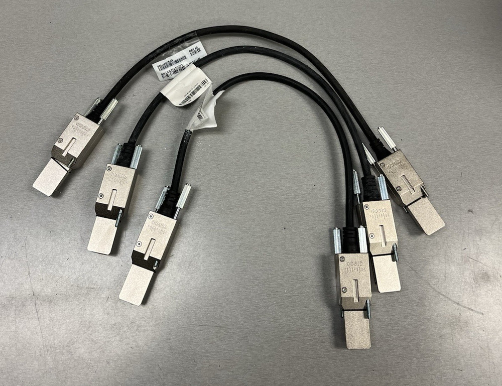 LOT OF 3 Cisco 3650 Series STACK-T2-50CM V03 Stack wise Stacking Cables
